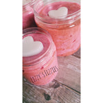 Pink sugar whipped sugar scrub